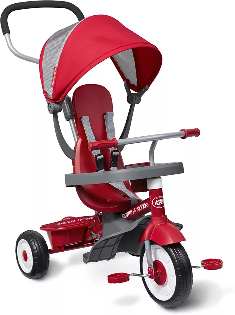 4 in 1 Stroll N Trike Red Toddler Tricycle