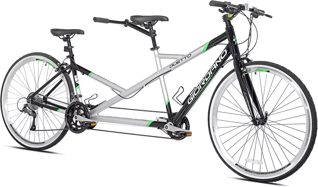 Giordano Duetto tandem bicycle with medium-large aluminum frame