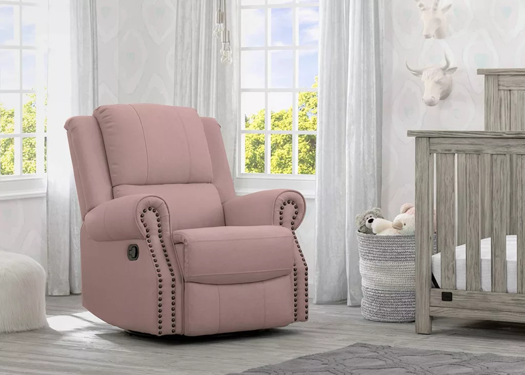 Best Swivel Recliner Chairs in 2023 - Reviews and Buying Guide 2 Delta Children DYlan Nursery Swivel Recliner Chair
