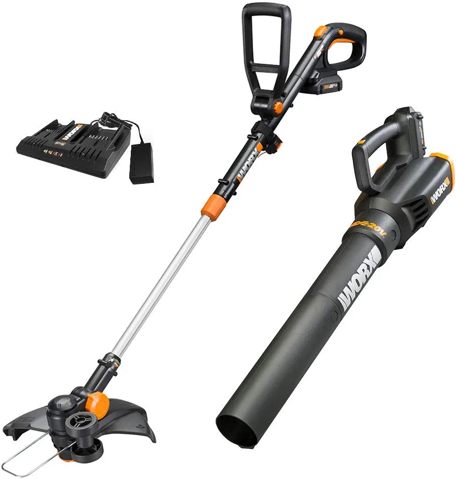 Best Electric Weed Eater & String Trimmer in 2023 7 WORX WG930.2 12 inches cordless string trimmer with turbine leaf blower