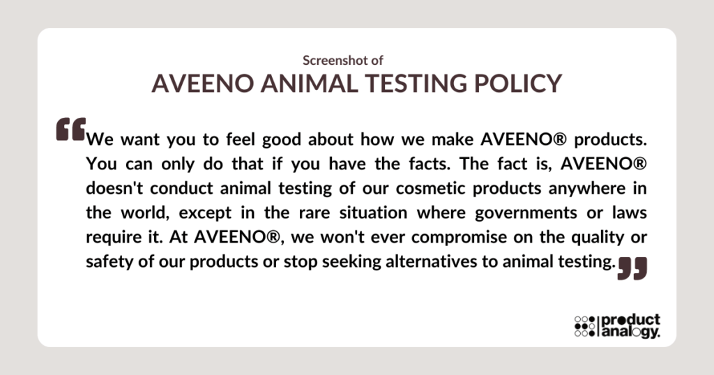 Does Aveeno Test on Animals? The Obvious Truth 2 Aveeno Animal Testing Policy - Product Analogy