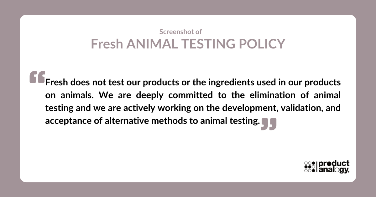 Is Fresh Cruelty Free? Product Analogy