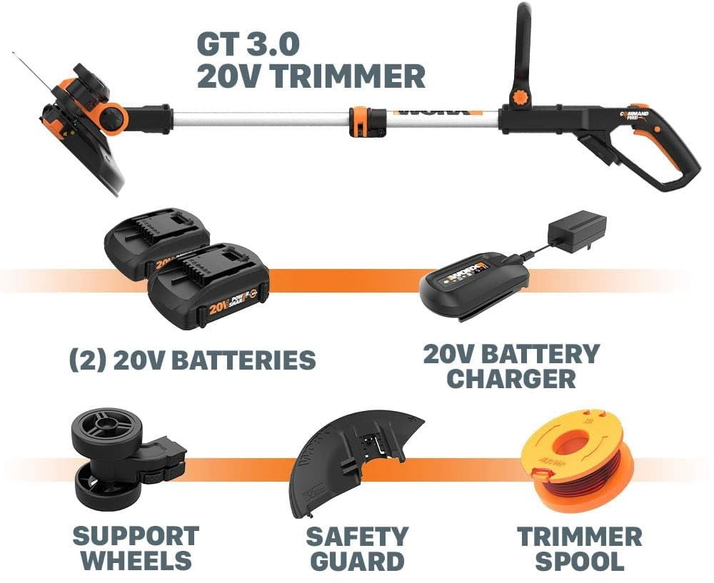 Worx WG163 GT 3.0 20v String Trimmer & Edger Review 1 Worx wg163 GT 3.0 box included